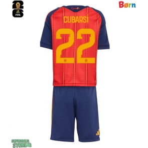 Spanien Pau Cubarsi #22 Replika Babytøj Hjemmebanesæt Børn VM 2026 Kortærmet (+ Korte bukser)